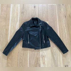 Women’s Black Faux Leather Jacket